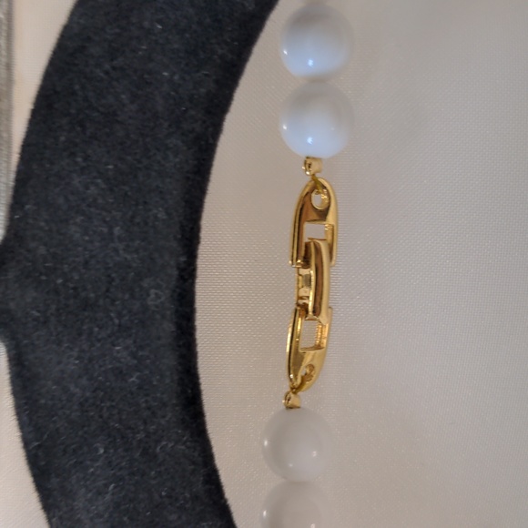 Napier Black and White Beaded Necklace with a Gold Accent - Picture 4 of 9